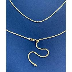 My Prime Gifts 925 Sterling Silver 1.7MM Adjustable Slider Rope Chain Necklace 14-30 inches