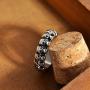 Men Gothic Skull Ring, Statement Bully Ring, Retro Hawk Rings Stainless Steel Day of The Dead Mens Jewelry
