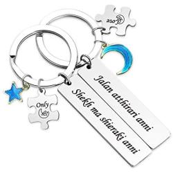 SIDIMELO Couple Gifts Daenerys Keychain My Sun and Stars Jalan Atthirari Anni Shekh Ma Shieraki Anni Keychain Game of Thrones Jewelry Lovers Couples Heart Accessories