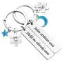 SIDIMELO Couple Gifts Daenerys Keychain My Sun and Stars Jalan Atthirari Anni Shekh Ma Shieraki Anni Keychain Game of Thrones Jewelry Lovers Couples Heart Accessories