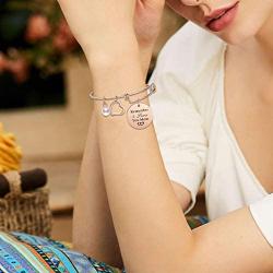 NEWNOVE Mother Daughter Bracelet Engraved Mantra Cuff Bangle Mothers Day Birthday Gift for Mom from Daughter