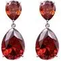 SELOVO Silver Tone Red Teardrop Cubic Zirconia Drop Earrings SELOVO Silver Tone Red Teardrop Cubic Zirconia Drop Earrings