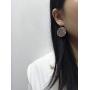 JustMoMoMin Hammered Round Disc Dangle Earrings Polished Circle Drop Earrings for Women Girls Jewelry