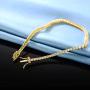 GEMSME 18K Yellow Gold Plated 2.0 Round Cubic Zirconia Classic Tennis Bracelet 7.5 Inch