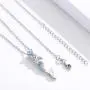 Cuoka Mermaid Necklace, Mermaid Earrings 925 Sterling Silver Nautical Jewelry Ariel Necklace for Women Mermaid Decor Mermaid Lover Gift