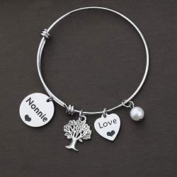 ENSIANTH Nonnie Bracelet Best Nonna Eve Nonnie Adjustable Bangle Jewelry Gift Grandma Jewelry Gift