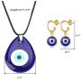 choice of all Evil Eye Couple Necklace Bracelet Set Blue Eyes Leather Cord Protection Necklace Ojo Lucky Rope Bracelet