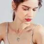 YFN Unicorn Crescent Necklace 925 Sterling Silver Unicorn Gift for Women Girls