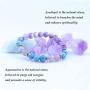 GVUSMIL Amethyst & Aquamarine Beads Stretch Bracelet Healing Crystals Beaded Stone Natural Bangle for Women