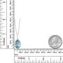 Gem Stone King 925 Sterling Silver Blue Topaz Pendant Necklace For Women 7.00 Ct Gemstone Birthstone, 14X10MM Oval Shape with 18 Inch Silver Chain