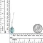Gem Stone King 925 Sterling Silver Blue Topaz Pendant Necklace For Women 7.00 Ct Gemstone Birthstone, 14X10MM Oval Shape with 18 Inch Silver Chain