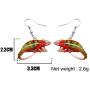 DUOWEI Acrylic Summer Tropic Chameleon Anole Lizard Earrings Charm Dangle Drop Jewelry for Women Girls Teens Kids Lovers Fancy Gifts