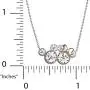 Disney Mickey and Minnie Mouse Silver and Pink Plated Two Tone Crystal Necklace, Official License Disney Mickey and Minnie Mouse Silver and Pink Plated Two Tone Crystal Necklace, Official License