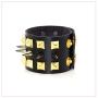 Nsitbbuery Punk Rivet Bracelet Spike Wide Leather Wristband Bracelet