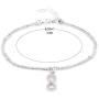 Vanbelle Sterling Silver Jewelry Beaded Multi Layer Chain Bracelet & Hanging Infinity Charm with Cubic Ziconia Stones and Rhodium Plated for Women and Girls