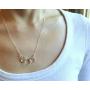 EFYTAL Generations Necklace for Grandma, Sterling Silver 3 Thick Infinity Circles, Mom & Children Mothers Day Jewelry Birthday Gift