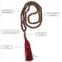 BLUE BOHO DESIGNS. Mala Necklace with Healing Stones for Meditation