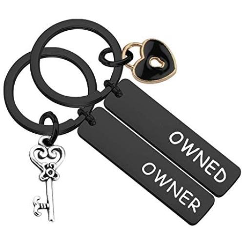 MAOFAED Couple Keychain Set Owner and Owned Keychain BDSM Gifts Daddydom Gift DDLG Gifts Babygirl Gift Couple Gift