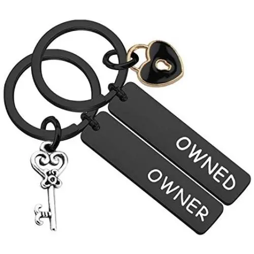 MAOFAED Couple Keychain Set Owner and Owned Keychain BDSM Gifts Daddydom Gift DDLG Gifts Babygirl Gift Couple Gift