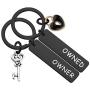 MAOFAED Couple Keychain Set Owner and Owned Keychain BDSM Gifts Daddydom Gift DDLG Gifts Babygirl Gift Couple Gift