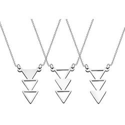 AKTAP Friendship Gift Best Friend Necklace for 3 Long Distance Gifts for Family Sister BFF Tribe Triangle Necklace