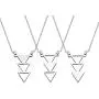 AKTAP Friendship Gift Best Friend Necklace for 3 Long Distance Gifts for Family Sister BFF Tribe Triangle Necklace AKTAP Friendship Gift Best Friend Necklace for 3 Long Distance Gifts for Family Sister BFF Tribe Triangle Necklace