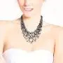 Cultured Freshwater Pearl & Fashion Crystal Silk Layered Multi Strand Necklace Cultured Freshwater Pearl & Fashion Crystal Silk Layered Multi Strand Necklace