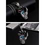 UMtrade Vintage Jewelry Mens Stainless Steel Demon Hand Dragon Claw Blue Eye Pendant Necklace
