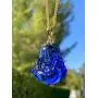Happy Laughing Buddha Blue Jade Pendant Necklace Cuban Chain Genuine Certified Grade A Jadeite Jade Hand Crafted, Jade Necklace, 14k Gold Filled Laughing Jade Buddha necklace, Jade Medallion
