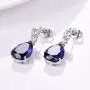 GULICX Bling Silver Tone Cubic Zirconia Pear Distinctive Engagement Party Dangle Earrings GULICX Bling Silver Tone Cubic Zirconia Pear Distinctive Engagement Party Dangle Earrings