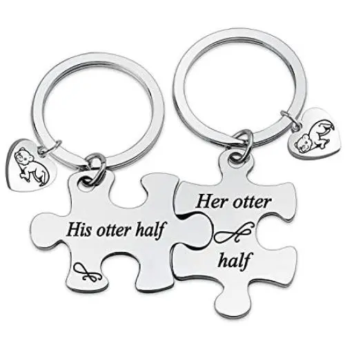 His Otter Half Her Otter Half Couple Puzzle Keychain Lover Boyfriend Girlfriend Gift Powerful Puzzle Jewelry Gifts His Otter Half Her Otter Half Couple Puzzle Keychain Lover Boyfriend Girlfriend Gift Powerful Puzzle Jewelry Gifts