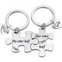 His Otter Half Her Otter Half Couple Puzzle Keychain Lover Boyfriend Girlfriend Gift Powerful Puzzle Jewelry Gifts