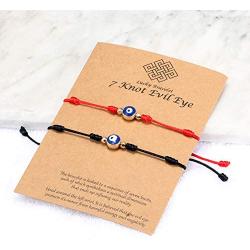 JOJOPANDA 2Pcs Promise Bracelet Friendship Couple Distance Matching Adjustable Bracelet with Gift Card Bracelet for Her