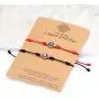 JOJOPANDA 2Pcs Promise Bracelet Friendship Couple Distance Matching Adjustable Bracelet with Gift Card Bracelet for Her