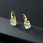 Gem Stone King 4.20 Ct Oval Green Prasiolite 18K Yellow Gold Plated Silver Earrings Gem Stone King 4.20 Ct Oval Green Prasiolite 18K Yellow Gold Plated Silver Earrings
