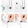 Stainless Steel Double Paw Print Urn Pendant Memorial Ash Keepsake Cremation Jewelry