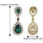 BriLove Womens Fashion Wedding Bridal Crystal Teardrop Infinity Dangle Earrings