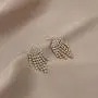 Rhinestone Chandelier Tassel Dangle Earrings Dainty Short Fringe Chain Earrings