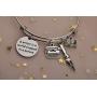 UJIMS Writer Gift Writer Charm Bracelet A Writer is A World Trapped in A Person Literary Gift for Author Novelist Writing Jewelry for Her