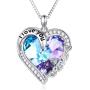 TOUPOP I Love You Forever Jewelry s925 Sterling Silver Infinity Heart Pendant Necklace Jewelry Gifts for Women Wife Girlfriend Mom Wedding Anniversary Birthday Mothers Day