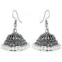 Saissa Silver Plated Oxidised Metal Bollywood Lightweight Small Jhumka Boho Earrings Indian Jewelry for Women Saissa Silver Plated Oxidised Metal Bollywood Lightweight Small Jhumka Boho Earrings Indian Jewelry for Women