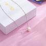 ALoveSoul Mother Daughter Necklace - Sterling Silver Single Pearl Necklaces,Gifts for Her Daughter Gift or Mom Gift, Mothers Day Jewelry Birthday Gift