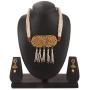 Efulgenz Indian Bollywood Traditional 14 K Gold Plated Crystal Kundan Pearl Beaded Wedding Temple Tassel Choker Necklace Earrings Jewelry set