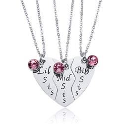 LIUANAN Inspirational Matching Heart Necklaces for Women Stainless Steel Personalized Jewelry Gift for Birthday