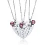 LIUANAN Inspirational Matching Heart Necklaces for Women Stainless Steel Personalized Jewelry Gift for Birthday LIUANAN Inspirational Matching Heart Necklaces for Women Stainless Steel Personalized Jewelry Gift for Birthday