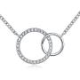 TRENSYGO Circle Pendant Necklace, Double Circle Necklaces for Women, Open Circle Necklaces for Women, 2 Circle Necklace, Linked Circle Necklace, Full Circle Necklace, Simple Circle Necklace
