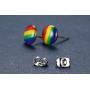 VNOX Gay Pride Rainbow Jewelry Set Rainbow Choker Rope String Bracelets Necklace Earrings for Gay Lesibian LGBTQ