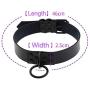 Leather Collar and Leash Neck Choker Adjustable Necklace Detachable PU Leather Punk Choker Belts Harness Role Play Game Collar Soft Leather Choker Neck Collar with Chain Leash