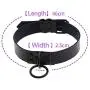 Leather Collar and Leash Neck Choker Adjustable Necklace Detachable PU Leather Punk Choker Belts Harness Role Play Game Collar Soft Leather Choker Neck Collar with Chain Leash
