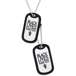 U7 Stainless Steel Custom Engrave Name, Medical Alert ID Dog Tag Pendant Necklace BLM Jewelry for Men Women, Octagon or Military Tags Design